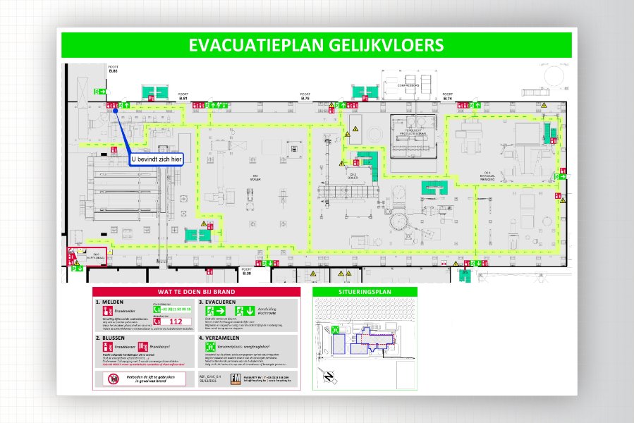 Voorbeeld evacuatieplan