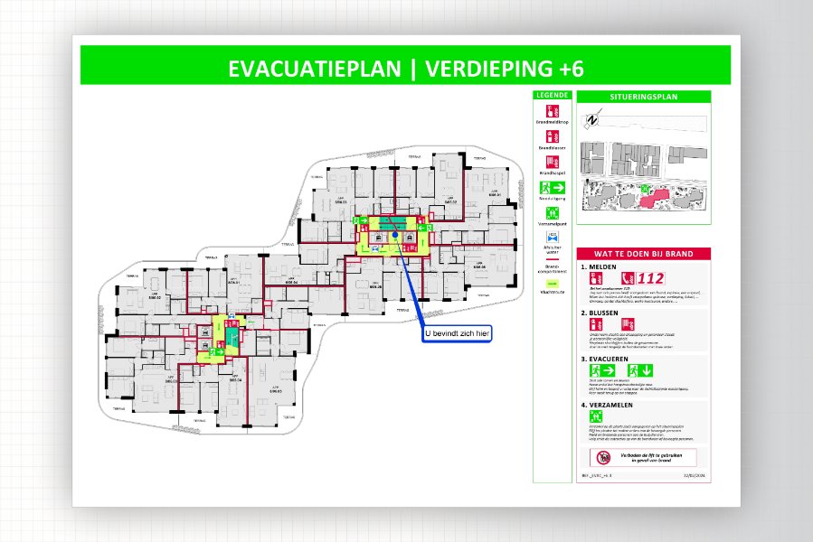 Voorbeeld evacuatieplan