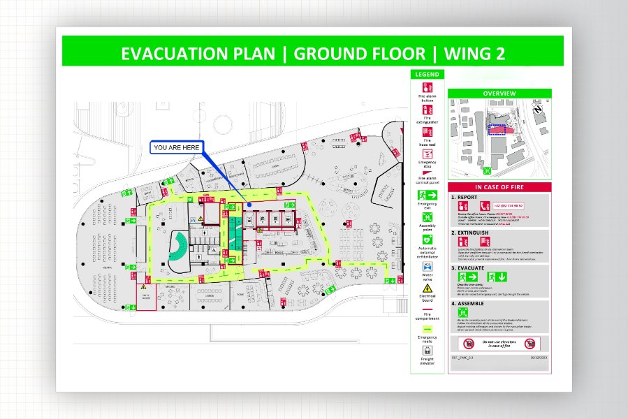 Voorbeeld evacuatieplan
